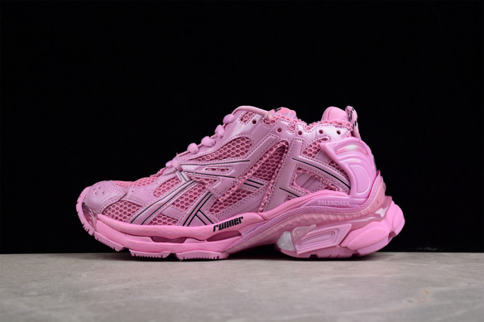 blcg runner sneaker in pink mesh and nylon vk582-022