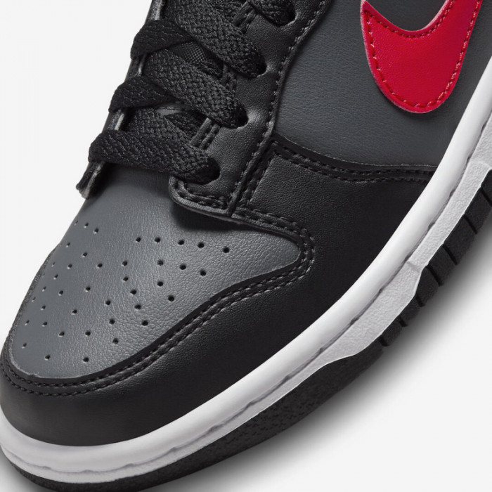 nike dunk low gs black university red fv0373-001