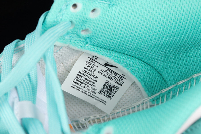 nike dunk low white turquoise (w) - dv2190-100