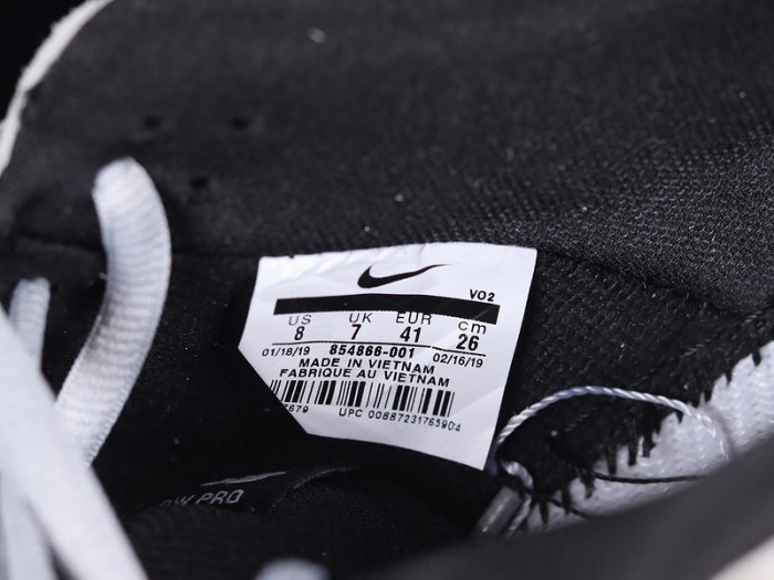 nike dunk low sb zoom pro black/wolf grey-white-white 854866-001