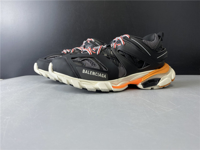 blcg sneaker tess.s.gomma black white orange 542436 w1gb7 2019