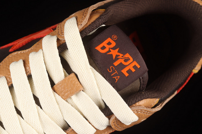 bape sta sk8 to nigo light brown/black/red 1g70191034011