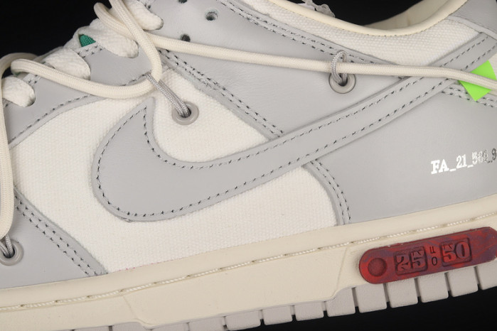 nike dunk low off-white lot 25 - dm1602-121