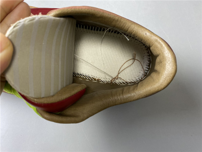 nike dunk low 1-piece laser varsity red chartreuse 311611-661