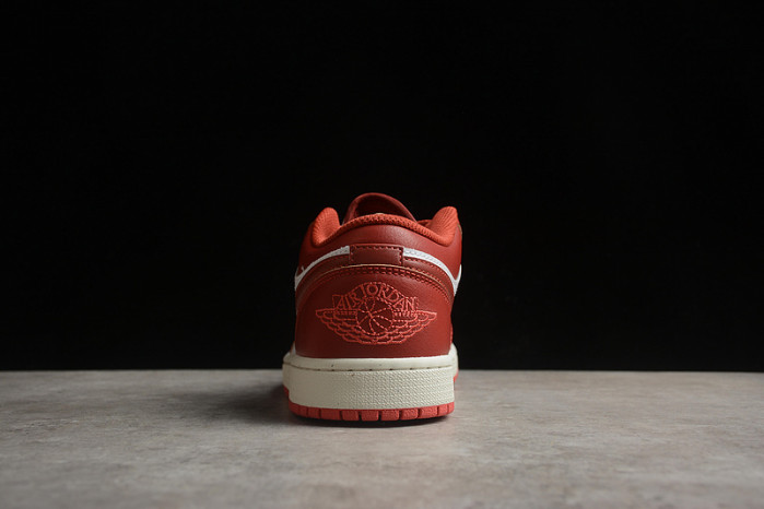 air jordan 1 low "white/dune red" fj3459-160