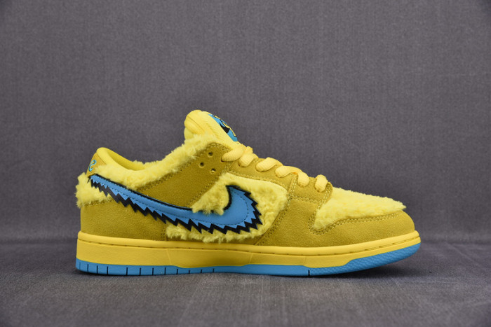 grateful dead x nike sb dunk low yellow bear cj5378-700