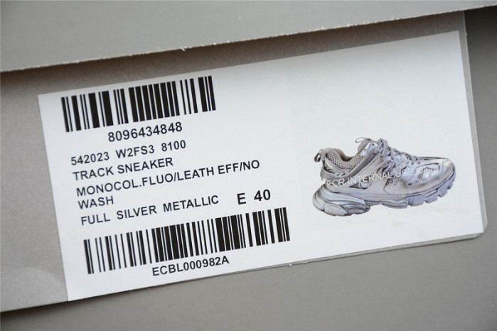 blcg track trainer full silver matllic 542023w2fs38100