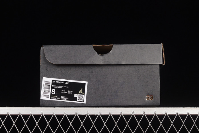 air jordan 1 low black grey pink - 553558-062