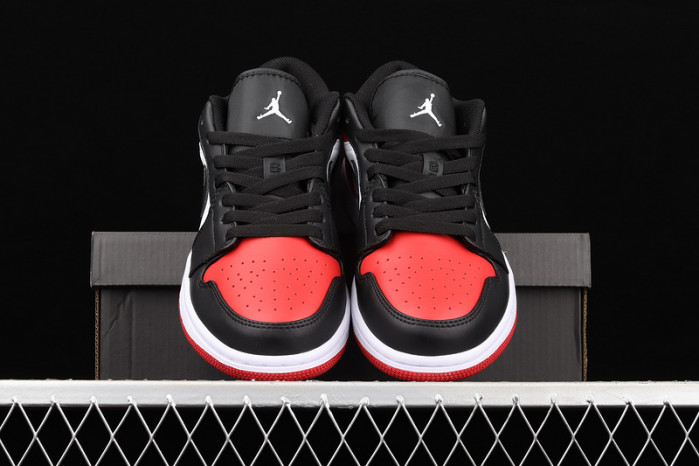 air jordan 1 low bred toe - 553558-612