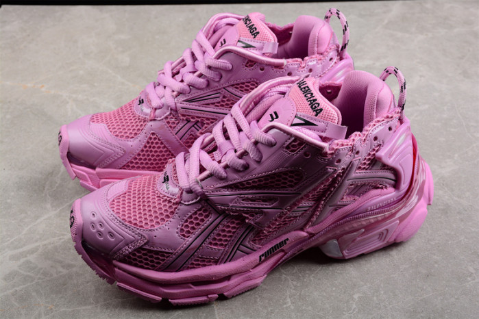 blcg runner sneaker in pink mesh and nylon vk582-022