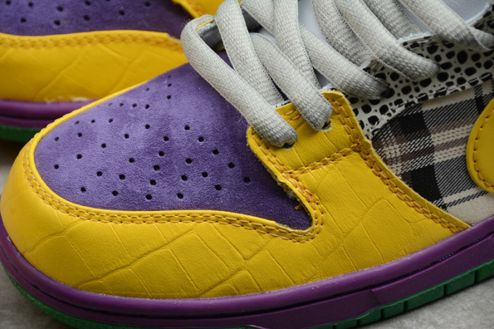 nike duck low pro purple yellow 318403-137