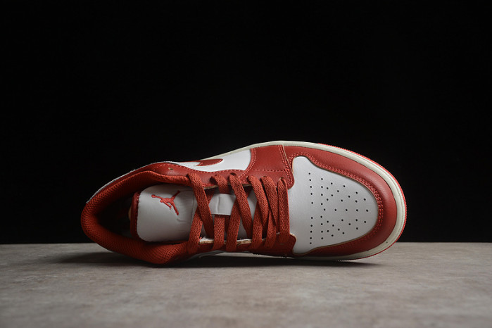 air jordan 1 low "white/dune red" fj3459-160