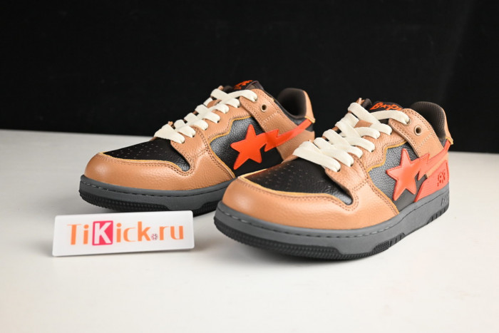 bape sta sk8 to nigo light brown/black/red 1g70191034011
