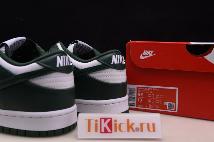 nike dunk low michigan state - dd1391-101