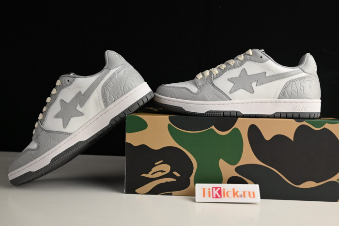 bape sta sk8 to nigo light grey/white/beige aa1g801009i