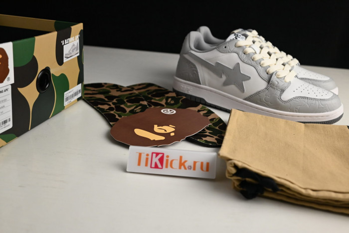 bape sta sk8 to nigo light grey/white/beige aa1g801009i