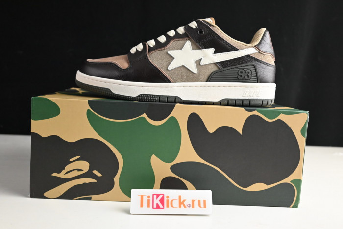 bape sta sk8 to nigo brown/dark brown/white h80191013