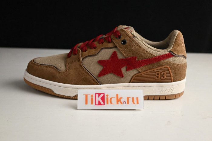 sk8 sta low ''wheat red'' - bape - 1g70191030