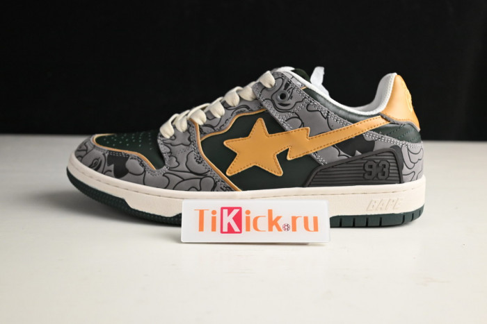 bape sta sk8 to nigo grey/yellow/beige 1g70191035012
