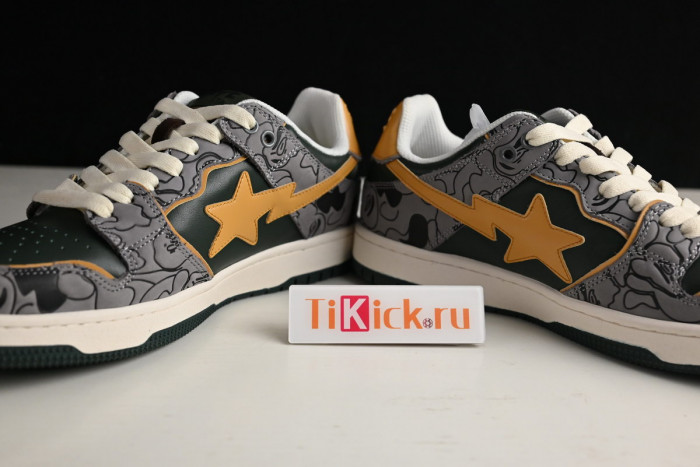 bape sta sk8 to nigo grey/yellow/beige 1g70191035012