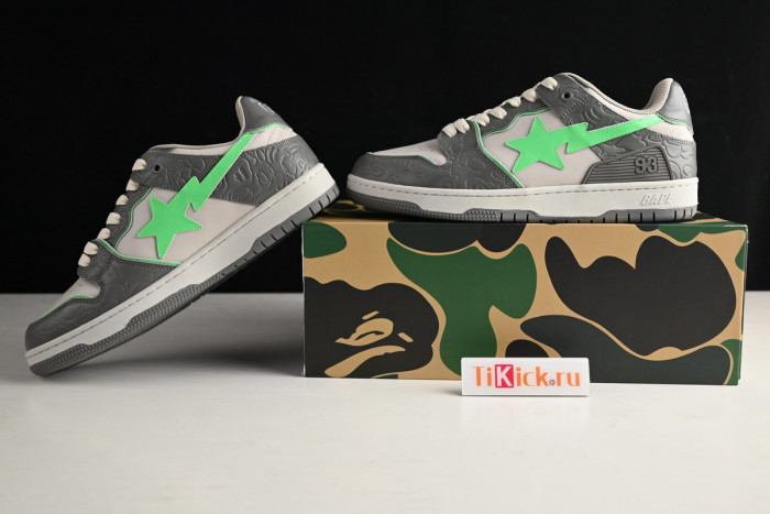 bape sta sk8 to nigo dark grey/beige/green 1g70191034