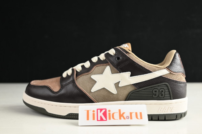 bape sta sk8 to nigo brown/dark brown/white h80191013
