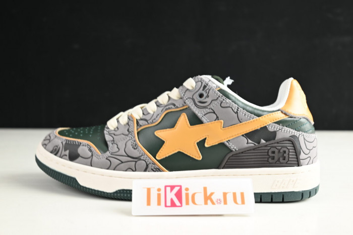 bape sta sk8 to nigo grey/yellow/beige 1g70191035012