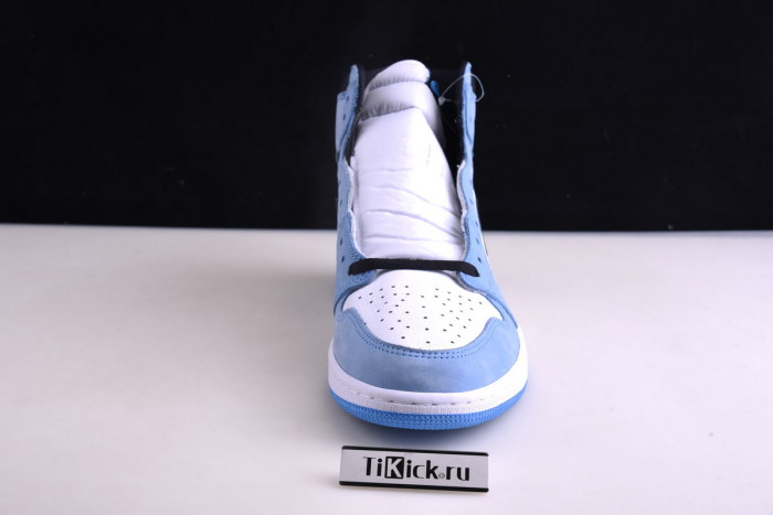 air jordan 1 retro high white university blue black - 555088-134
