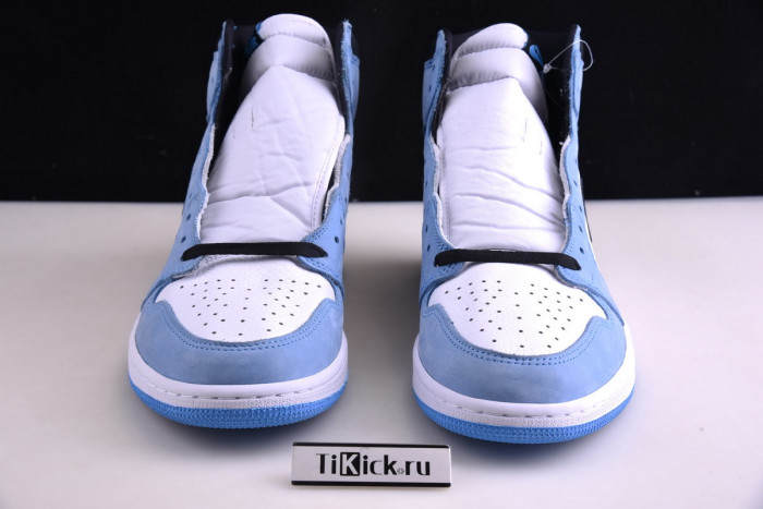 air jordan 1 retro high white university blue black - 555088-134