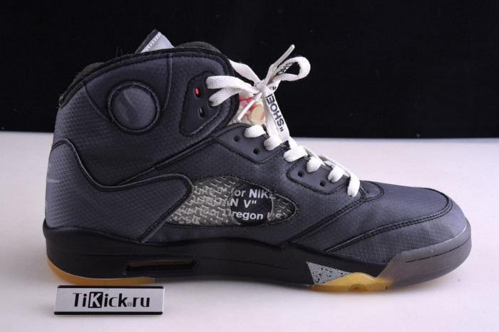 air jordan 5 retro ofw black/muslin-fire red ct8480-001