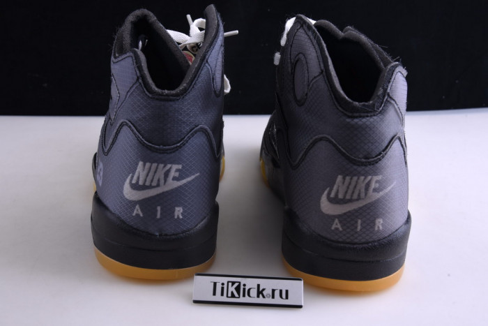 air jordan 5 retro ofw black/muslin-fire red ct8480-001