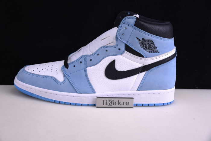 air jordan 1 retro high white university blue black - 555088-134