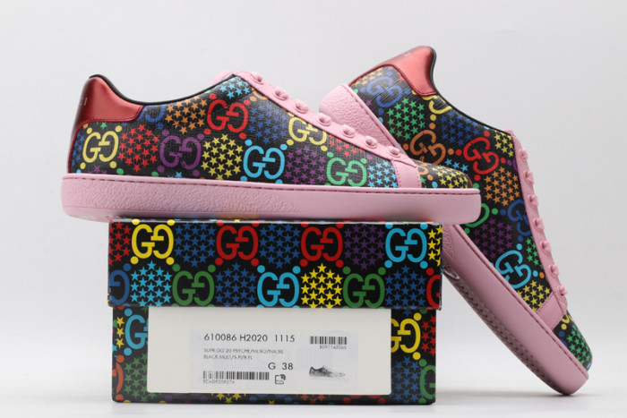 G*u*i ace embroidered low-top sneaker 610085 h2020 1115